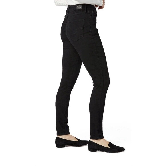 Levi Strauss Signature High-Rise Skinny Jeans Black Size 14S Super Stretch - Picture 2 of 6